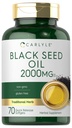 Carlyle Black Seed Oil Softgel Capsules  2000mg ← 70 Pills Silencio para Mujeres &amp; Hombre ← Non-GMO, Gluten Free Herbal Supplement