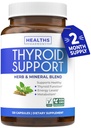 Soporte de tiroides con yodo - 120 cápsulas (No-GMO) Mejora tu energía - Ashwagandha Root, Zinc, Selenium, Vitamina B12 Complejo - Suplemento de salud tiroidea para mujeres y para hombres - 60 días de suministro