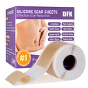 Hojas de cicatrices de silicona, cinta de cicatrices de silicona (1.6"x 79" Roll-2M), tiras de silicona profesional reutilizable, hojas de silicona suave para cicatrices quirúrgicas,Keloid, cicatrices de acné, cicatrices de acné,C-Sección