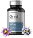 Horbäach Chrysin Suplemento Silencio 500mg Silencio 60 Capsules  durable Pasión Extracto de la flor Silencio No GMO, Gluten Suplemento gratuito