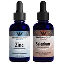 WellnessOne Ionic Liquid Zinc " Selenium Liquid Drops - Zinc Selenium Bundle to Support Immune System " Thyroid & Heart Health - 1.67 fl oz Zinc " Selenium Liquid Drops