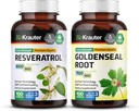BIO KRAUTER Resveratrol 100 Capsules &amp; Goldenseal 100 Capsules