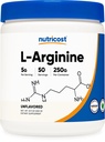 Nutricost L-Arginine (250 gramos) - Pure L-Arginine Powder - 5000mg Por Serving; 50 Servings