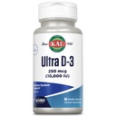 KAL Ultra Vitamina D3 250 mcg (10000 UI), High Potency Vitamin D, Calcium Absorption, Bone Health and Immune Support Supplement, Instant Dissolve, Unflavored ActivMelt, 90 Servings, 90 Micro Tablets
