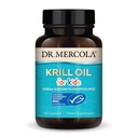 Dr. Mercola Krill Oil for Kids - 320 mg Krill Oil - MSC Certified - Supports Brain & Body Development - Formulario de fosfolípido para la absorción - Non-GMO, libre de gluten &amp; Soy-Free - 60 cápsulas