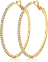 Pendientes de aro de renacuajo de oro de 14K - Aros grandes de moda, hipoalergénico, 20/30/40/50/60/70mm