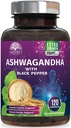Ashwagandha Suplementos 2100mg - Extra Strength Ashwagandha Powder " Extracto con Pepper Negro para Max Absorción, Herbal Antioxidant Suplementos para Hombres Mujer, Vegan, No GMO - 120 cápsulas