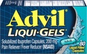 Alimentador de Dolor Advil/Reductor Fever, 200 mg de Ibuprofeno Solubilizado (80-Count Liqui-Gel Capsules, Pack de 2)
