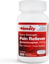 Lágrimas de hora, INC. Acetaminofeno 500 MG Tablas 200 Conde - Alivio de Dolor de Fuerza Extra - Cañones Menstruales, Reductor de Fiebre, Dolor Menor de Artritis