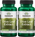 Extracto de hoja de oliva Swanson cápsulas con 20% de Oleuropeina - (60 cápsulas, 750 mg cada uno) 2 Pack