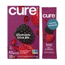 Cure Hydration ¦ Plant-Based Electrolyte Drink Mix ← No Añadido Sugar ← Dehydration Relief Powder Hecho con Coconut Water ← Non-GMO ← Vegan tención Caja de 8 Packets - Pomegranada de Berry