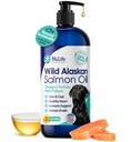 Puro Aceite de Salmón Salvaje para Perros, Omega 3 Fórmula, Aceite de Pez Perro Líquido, Piel y Carne Complemento para Botellas, Piel Seca y Alergías, EPA + DHA Ácidos Gordos, 32 oz Botella de Bomba