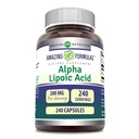 Fórmulas increíbles Ácido Lipoico alfa TENIDO 200 Mg Suplemento TENIDO Capsules TENIDO NO Gluten-Free TEN Made in USA (1 Pack, 240 Count)