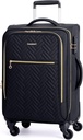 BAGSMART Carry On Luggage 20 Inch,Softside Expandable Suitcase with Spinner Wheels, Luggage 22x14x9 Airline Aprobado Rolling Lightweight Suitcases for Women Men, Compact Carry-On (Black)