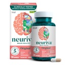 NEURIVA Original Decaffeinated Clinically Tested Nootropic Brain Supplement for Memory, Focus " Concentration, NeuroFactor " Phosphatidylserine, 28ct Capsules