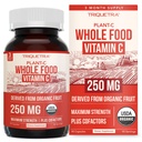 Vitamina Orgánica C ← Alimento entero Vitamina C de Fruta Más Absorción Mejorando los Cofactores - Biodisponibilidad vegana, Mejorada - Apoyo Inmunitario, Antioxidante, Salud Total (90 Servimientos)