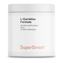 Supersmart - L-Carnitine Fórmula (Natural Lemon Flavor) - 2-en-1 con Acetyl L-Carnitine & L-Carnitine Tartrate Powder - Amino Acids Complex Supplement TEN Non-GMO & Gluten Free - 105 g