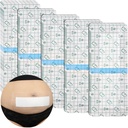 C-Sección impermeable Abdominal Incision Bandages Post Hysterectomy Tummy Tuck Protector Scar Cubierta con Patches de Pad Protectores Island Dressing Taps Grandes Wound Care Supplies 4x10 Pack of 25