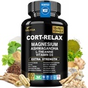 Super Calm Cortisol Suplemento con Magnesium Glycinate, Ashwagandha KSM-66, L-Theanine, Phosphatidylserine, Ginkgo Biloba &amp; Lions Mane for Calm, Focus, Mental Clarity, Relax, Sleep, Energy