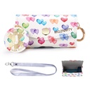 MGZNMTY Asthma Inhaler Case, Carrying and Travel Holder Case Compatible con Handy Inhaler for Adults and Kids (ONLY CASE) (Raining Hearts)