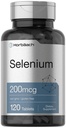 Horbäach Selenium Suplemento para Mujeres " Hombres TENIDO 200mcg ANTE 120 Tablets TENIDO como Yeast Selenium ANTE VÍgetarian, Non-GMO y Gluten Free