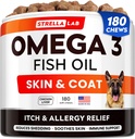 StrellaLab Fish Oil Omega 3 Treats for Dogs (180 Treats) - Alergía &amp; Itch Relief - Skin &amp; Coat Supplement - Joint Health - Wild Alaskan Salmon Oil - Shedding, Itchy Skin Relief - Omega 3 6 9 - EPA ventaja