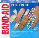 Bandage adhesivo de la marca Bandage Family Variety Pack en tamaños surtidos con bloque de agua Flex, tejido flexible, piel-Flex, tiras de tos " Bandages de caracteres de píxar, 110 ct