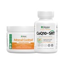Jigsaw Health Bundle tóxico Adrenal Cocktail, 60 Servings (Jar), y CoQ10 w/SRT, 60 Capsules