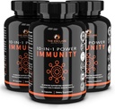 EL ENCLARE NUTRITION Immune Support Vitaminas con Vitamina C, Elderberry, Zinc, Echinacea, Turmeric Curcumin, Ajo. 10in1 Immunity Defense Suplemento Booster para Adultos. Veg Capsules 60ct (3)
