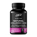 Suplemento natural de ácido hialurónico 5X Píldoras de hidratación más potentes de puro hongo de Tremella con vitamina C &amp; Hibiscus - Suplemento de piel Anti arruga cápsulas dietéticas - clavos de pelo vitaminas
