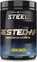 Suplementos de acero Restablecido-AF I Ayuda de sueño profundo y recuperación muscular Polvo con GABA &amp; Valerian Root Extracto TEN Stress Relief and Cognitive Support latitud 30 Servivings (Límon Ginger)