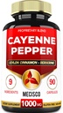 Cayenne Pepper Suplementos con Turmeric Curcumin Root, Berberine HCl, Ceylon Cinnamon Bark &amp; Más - 90 cápsulas - Apoyo Digestión Salud, Sistema Immune &amp; Balance Corporal