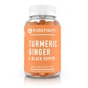 PUREFINITY Turmeric y Ginger Suplemento Gummies con Pepper Negro, Soporte Conjunto Curcumin Chewables con Sabor Delicioso – Gluten Free, No GMO, Vegan, 60 Conde