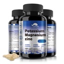 Suplemento de magnesio de potasio 1000mg, Magnesium Potassium Zinc Aspartate Support Vascular, Bone, Heart, Muscle & Nerve Health, Non-GMO, Vegan, (120 cápsulas)