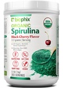 biofix Orgánica Spirulina Powder 2.2 lb Black Cherry Flavor - Protein-Rich Nutrient-Dense Superfood - Potencial Antioxidante - Apoyos Immune Health