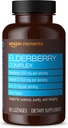 Elementos Elderberry Complex, Immune System Support, 60 Berry Flavored Lozenges, Elderberry 100mg, Vitamin C 103mg, Zinc 12mg por Serving (Paquete puede variar)