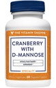 La Arándano de Vitamina Shoppe con D-Mannose, Urinary Tract &amp; Bladder Health, Antioxidante con vitamina C de 60 mg con Cranrich (Cranberry Concentrate) (60 cápsulas de verduras)