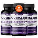 Gade Nutrition Quercetin with Bromelain " Elderberry ¦ Quercetin with Vitamin C and Zinc ← Zinc Quercetin 500mg with Vitamin D3 ← Daily Immune Support Suplemento - 6 Meses Supply