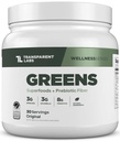 Los laboratorios transparentes Verdes Prebióticos - Polvo Superalimentario &amp; Antioxidantes Suplemento con Espirulina Orgánica, Chloerra, Acacia, &amp; Green Banana Powder - 30 Servings, Unflavored