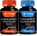 WELLNESS LABSRX Quercetina con Bromelain  durable Magnesium Glycinate Capsules