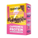 Quantum Energy Square: Energy Bar con Caffeine & 10g Protein. Delicioso Snack saludable en el go. (Vegan, libre de gluten, libre de soja, libre de lácteos) (Dark Chocolate Pink Himalayan Salt)
