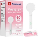 Especializado Mujer Vaginal pH Balance Pegatinas de prueba 10 piezas, kit de detección de infecciones de levadura, BV Test, diseñado para mujeres, seguras e higiénicas