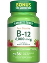La verdad de la naturaleza B12 Vitamina 6000 mcg ← Methylcobalamin  36 Tablets ← Fast Dissolve Natural Berry Flavor ANTE Vegan, Non-GMO &amp; Gluten Free