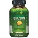 Irwin Naturals Brain Awake - 60 Liquid Softgels - Rendimiento mental mejorado, mayor enfoque, claridad y concentración - Booster nootrópico con L-Theanine, Bacopa, MCT
