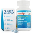 Lágrimas de hora, INC. Sodio Naproxen 220mg - Aliviador de Dolor NSAID para Dolor de Cabeza, Dolor de Dolor, Artritis Menor Alivio de Dolor, Dolor de Dolor - Dura 12 Horas - 300 Cuenta
