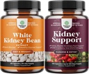 Agrupación de Natural White Kidney Bean Extract - Digestive Health Dietary Fiber and Workout Supplement for Men and Women and Kidney Support Cranberry Supplement for Bladder Health