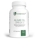FürstenMED Algae Oil Vegan Omega 3 - Heart, Brain &amp; Joint Health Support - 2000mg Algae Oil of which 700mg DHA & 320mg EPA + 3, 6mg Vitamin E per Daily Dose - Essential Fatty Acids