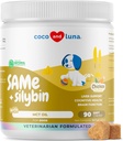 Lo mismo para perros - 90 cerdas blandas - S-Adenosyl-L-Methionine, Suplemento del hígado - Salud cerebral, promueve el apoyo cognitivo, soporte para hígado (Same &amp; Silybin Soft Chews)