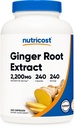 Nutricost Ginger Root Extract 240 Capsules for 240 Servings Por Bottle - Gluten Free, Non-GMO